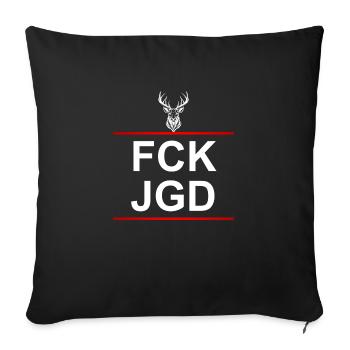 FCK JGD - Housse de coussin décorative 45 x 45 cm - noir - Devant