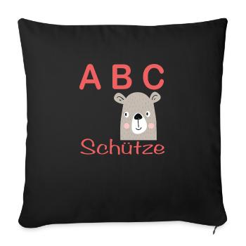 ABC shooter with dog - Sofa pillowcase 17,3'' x 17,3'' (45 x 45 cm) - black - Front