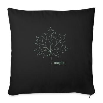 Érable. - Housse de coussin décorative 45 x 45 cm - noir - Devant