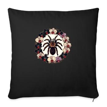 Tarantula - Sofa pillowcase 17,3'' x 17,3'' (45 x 45 cm) - black - Front