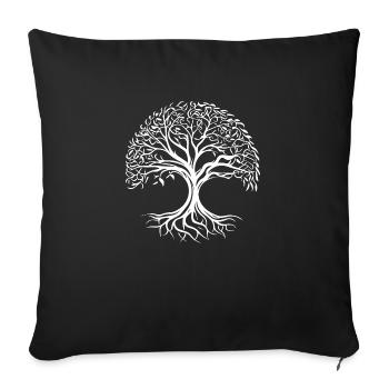 Tree of Life Symbol Nature Tree of Life - Sofa pillowcase 17,3'' x 17,3'' (45 x 45 cm) - black - Front