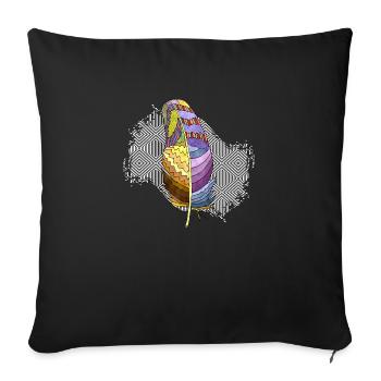 Feather - Sofa pillowcase 17,3'' x 17,3'' (45 x 45 cm) - black - Front