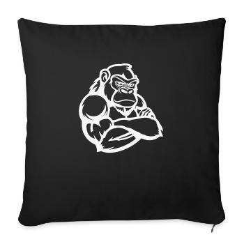 Gorilla Comic - Sofa pillowcase 17,3'' x 17,3'' (45 x 45 cm) - black - Front
