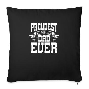 papa quinceanera le plus fier de tous les temps Conception pour un - Housse de coussin décorative 45 x 45 cm - noir - Devant