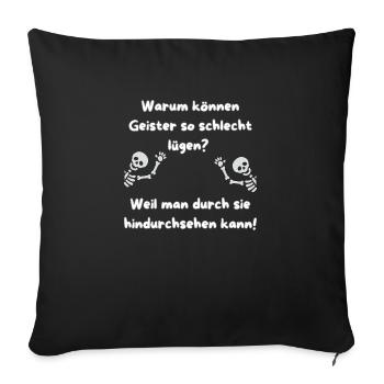 « Flachwitz Parade Ghosts » - Housse de coussin décorative 45 x 45 cm - noir - Devant