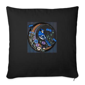 Bluejay - Sofakissenbezug 45 x 45 cm - Schwarz - Vorne