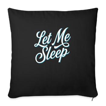 Let me sleep - Housse de coussin décorative 45 x 45 cm - noir - Devant