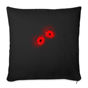 Bullet Wound Bullet Hole Halloween Costume - Sofa pillowcase 17,3'' x 17,3'' (45 x 45 cm) - black - Front