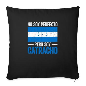 Proud of Honduras – Catracho Design - Sofa pillowcase 17,3'' x 17,3'' (45 x 45 cm) - black - Front