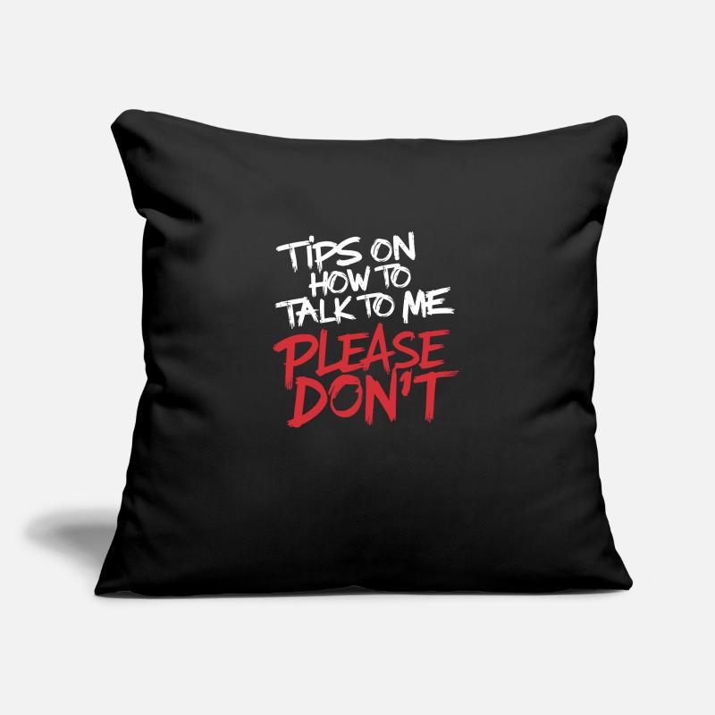 Introverti et sans conversation Housse de coussin décorative 45 x 45 cm