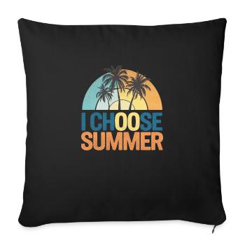Choose Summer - Sofa pillowcase 17,3'' x 17,3'' (45 x 45 cm) - black - Front