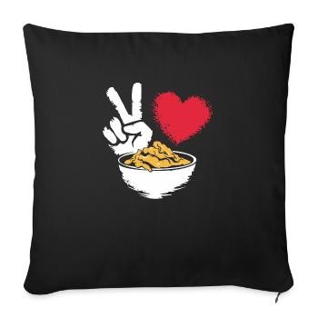 Pour les connaisseurs de la cuisine coréenne - Housse de coussin décorative 45 x 45 cm - noir - Devant
