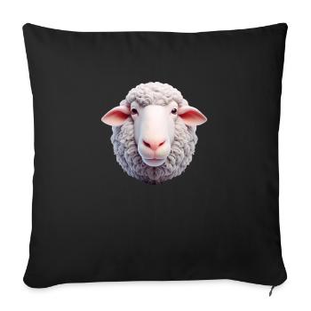 Sheep Head 2 - Sofa pillowcase 17,3'' x 17,3'' (45 x 45 cm) - black - Front