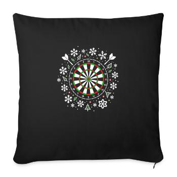 Darts Dart Dartboard Ugly Christmas - Sofa pillowcase 17,3'' x 17,3'' (45 x 45 cm) - black - Front