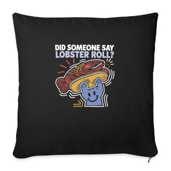 For all seafood lovers - Sofa pillowcase 17,3'' x 17,3'' (45 x 45 cm) - black - Front