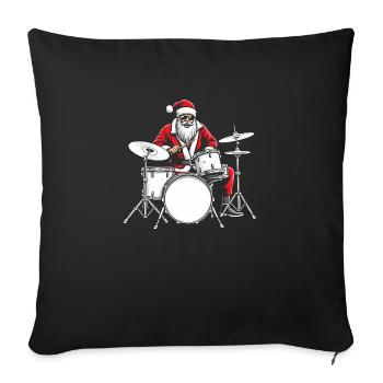 Vintage Santa - Humor Drum Set - Sofa pillowcase 17,3'' x 17,3'' (45 x 45 cm) - black - Front