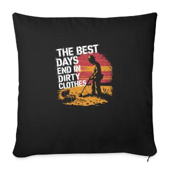 Discover adventures in the ground - Sofa pillowcase 17,3'' x 17,3'' (45 x 45 cm) - black - Front