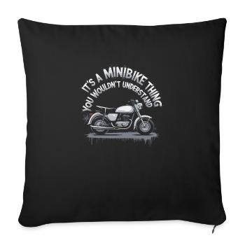 Small bikes, big fun - Sofa pillowcase 17,3'' x 17,3'' (45 x 45 cm) - black - Front