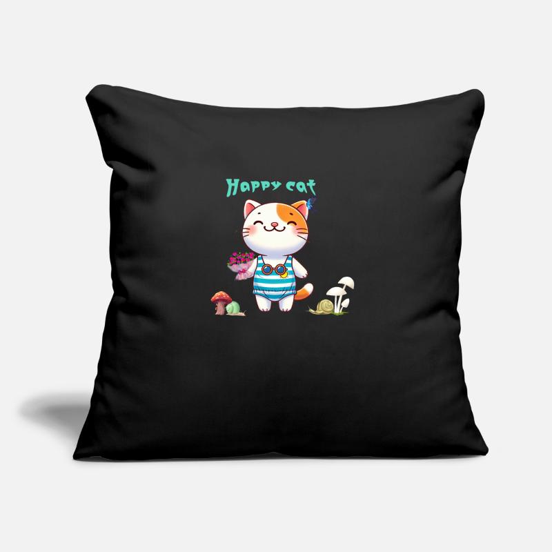 Chat mignon Housse de coussin décorative 45 x 45 cm