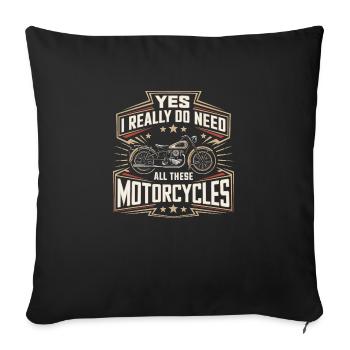 La moto est un mode de vie - Housse de coussin décorative 45 x 45 cm - noir - Devant
