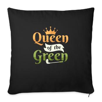 Reine Du Vert Golfeur Golf - Housse de coussin décorative 45 x 45 cm - noir - Devant