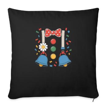Carnival Costume Carnival Clown Costume - Sofa pillowcase 17,3'' x 17,3'' (45 x 45 cm) - black - Front