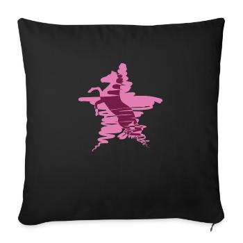 Star Horse - Sofakissenbezug 45 x 45 cm - Schwarz - Vorne