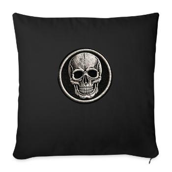 skull - Sofa pillowcase 17,3'' x 17,3'' (45 x 45 cm) - black - Front