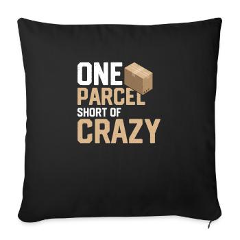 Un colis de moins qu’un facteur fou - Housse de coussin décorative 45 x 45 cm - noir - Devant