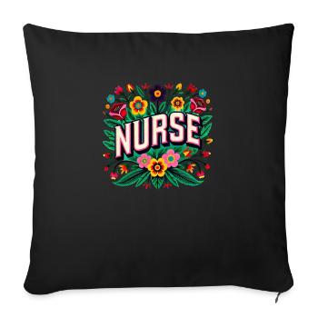Infirmier - Housse de coussin décorative 45 x 45 cm - noir - Devant