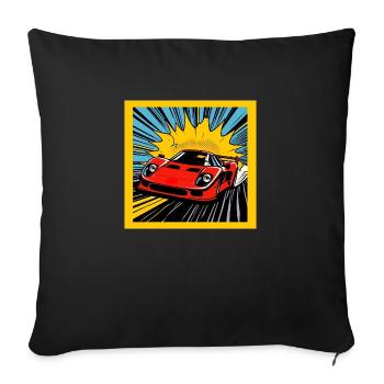 Sports car - Sofa pillowcase 17,3'' x 17,3'' (45 x 45 cm) - black - Front