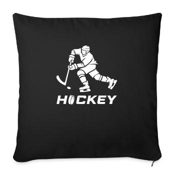 hockey - Housse de coussin décorative 45 x 45 cm - noir - Devant