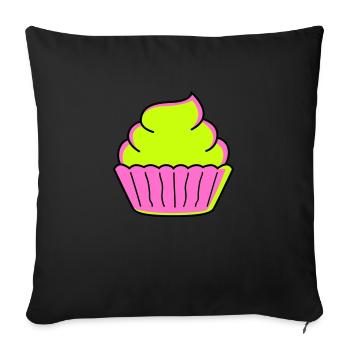 cupcake - Sofakissenbezug 45 x 45 cm - Schwarz - Vorne