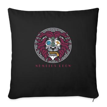 Nemeios Leon - Lion with Roman Look - Sofa pillowcase 17,3'' x 17,3'' (45 x 45 cm) - black - Front