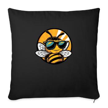 Bee Cool Summer - Sofa pillowcase 17,3'' x 17,3'' (45 x 45 cm) - black - Front