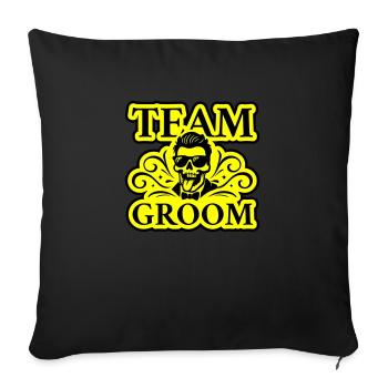 Team Groom Wedding - Sofa pillowcase 17,3'' x 17,3'' (45 x 45 cm) - black - Front