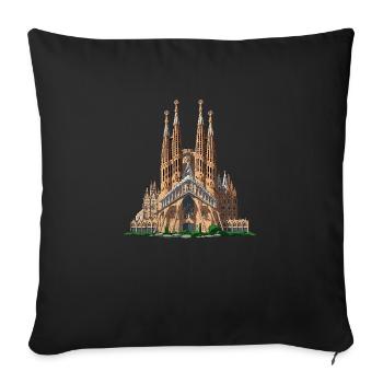 Sagrada Familia - Sofakissenbezug 45 x 45 cm - Schwarz - Vorne