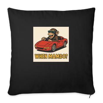 Bitcoin rencontre Monkey Joe - Housse de coussin décorative 45 x 45 cm - noir - Devant