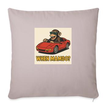 Bitcoin rencontre Monkey Joe - Housse de coussin décorative 45 x 45 cm - taupe clair - Devant