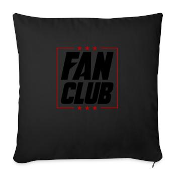 Fan Club - Sofa pillowcase 17,3'' x 17,3'' (45 x 45 cm) - black - Front