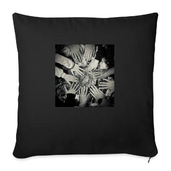 All in our Hands - Sofa pillowcase 17,3'' x 17,3'' (45 x 45 cm) - black - Front