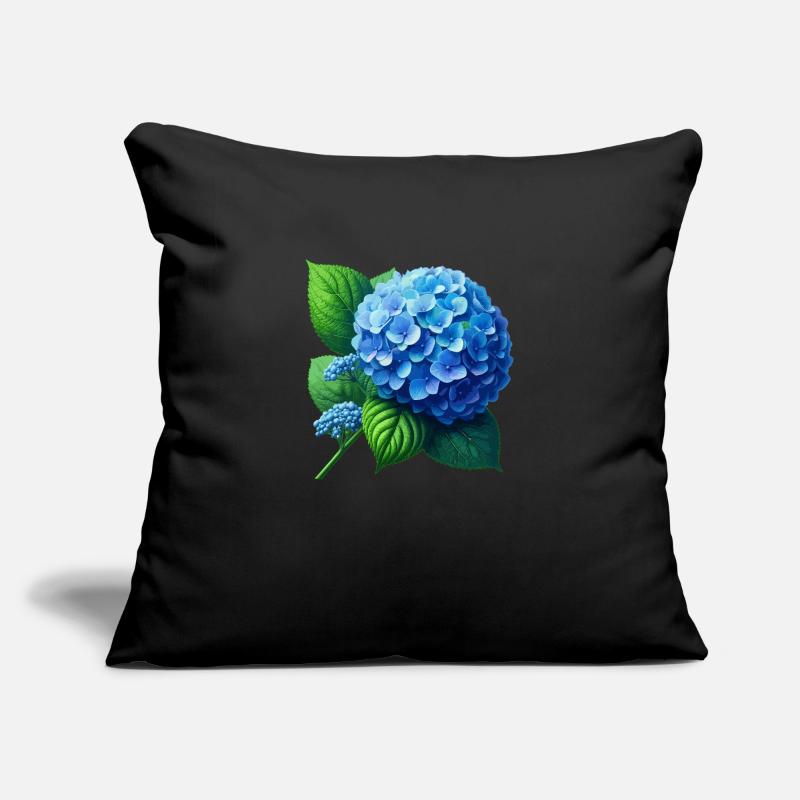 Hydrangea blue Sofa pillowcase 17,3'' x 17,3'' (45 x 45 cm)