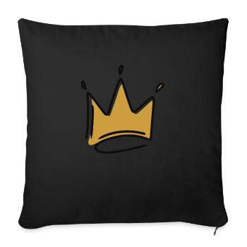 Krone1 - Sofa pillowcase 17,3'' x 17,3'' (45 x 45 cm) - black - Front