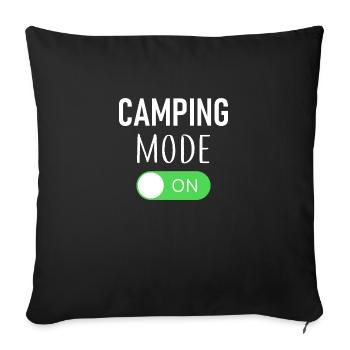 Mode Camping On - Camping-car - Extérieur - Tente - Housse de coussin décorative 45 x 45 cm - noir - Devant