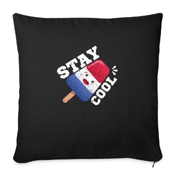 Summer Popsicle Stay Cool Funny Bomb Retro 80s - Housse de coussin décorative 45 x 45 cm - noir - Devant