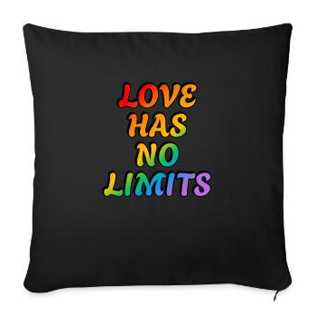 L’amour n’a pas de limites - Housse de coussin décorative 45 x 45 cm - noir - Devant