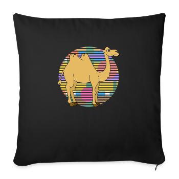 Camel - Sofa pillowcase 17,3'' x 17,3'' (45 x 45 cm) - black - Front