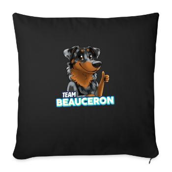 TEAM Beauceron - Harlequin - Sofa pillowcase 17,3'' x 17,3'' (45 x 45 cm) - black - Front