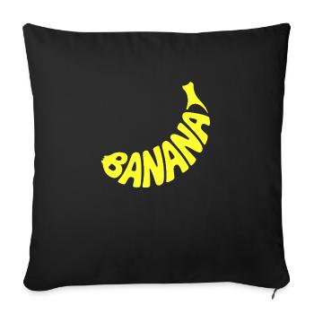 Banana - Cool Fruit Logo - Sofa pillowcase 17,3'' x 17,3'' (45 x 45 cm) - black - Front