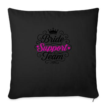 Équipe de soutien à la mariée - Housse de coussin décorative 45 x 45 cm - noir - Devant